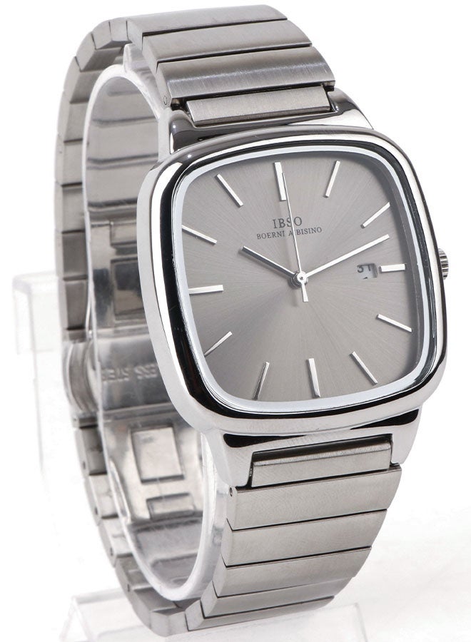 IBSO elegant Men's Watch from with a Silver Bracelet and Sophisticated Silver Dial Featuring a Date Display - Image 1